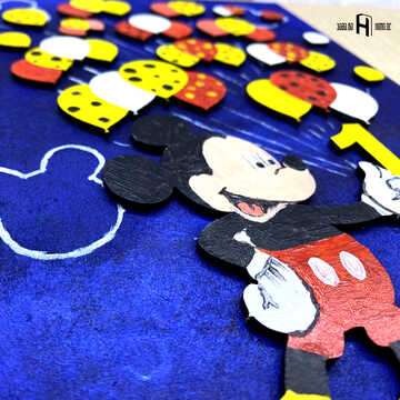 Mickey Mouse-მიკი მაუსი (ბუშტებით, ალბომი/ბლოკნოტი)