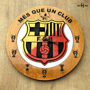 FC Barcelona (light wood, purple engravings)